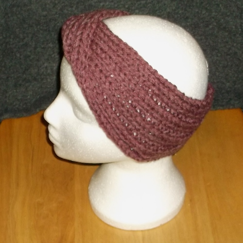 Cranberry Twist knitted headwear, handmade by Longhaired Jewels